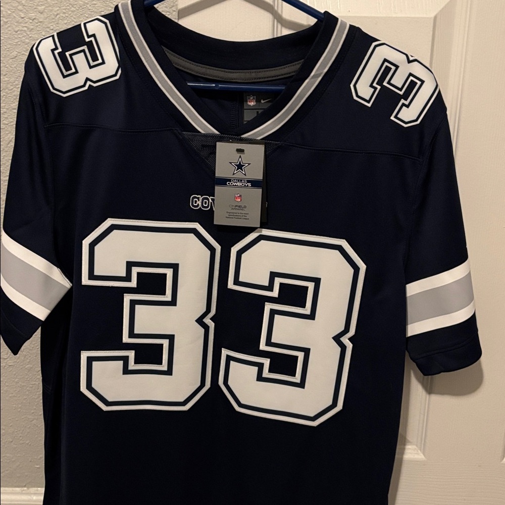 Nike Navy and White Men's Dallas Cowboys Jersey